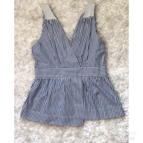 Banana Republic Tops - ⬇️Banana Republic Striped Asymmetrical Blouse